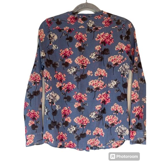 Boden Silky Ribbed Floral Blouse Small - Picture 2 of 4